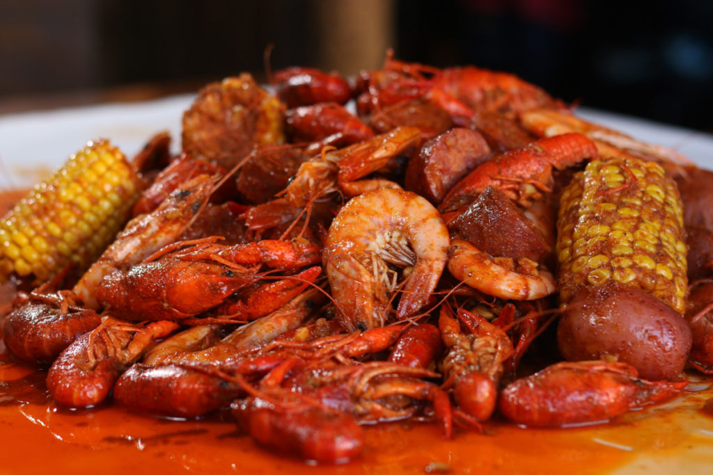 Shrimp Boil with Boiling Crab's Whole Shabang Sauce